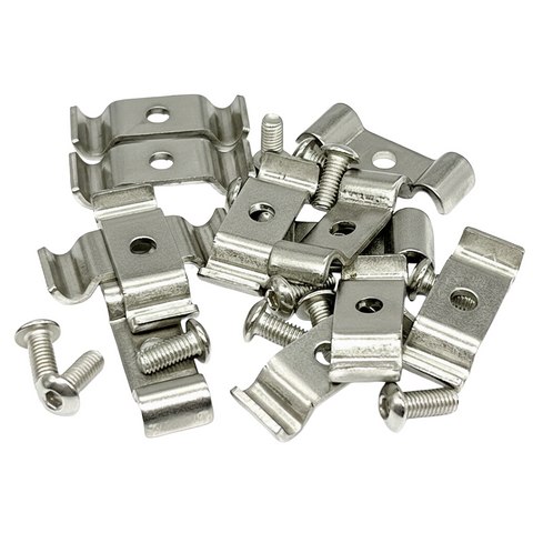 3/16" Double Stainless Saddle Clamps Pack of 12 - Car Builder Solutions