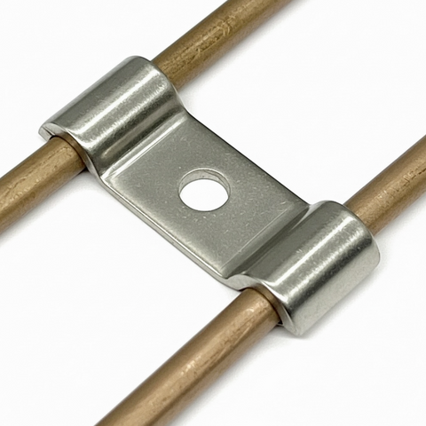 3/16" Double Stainless Saddle Clamps Pack of 12 - Car Builder Solutions