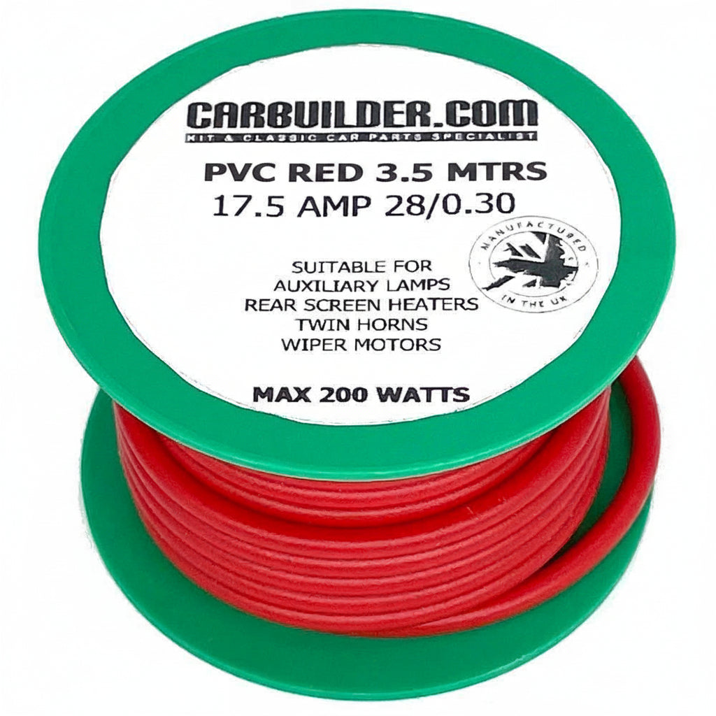 17 Amp Single 3.5 Metre Red Reel - Car Builder Solutions