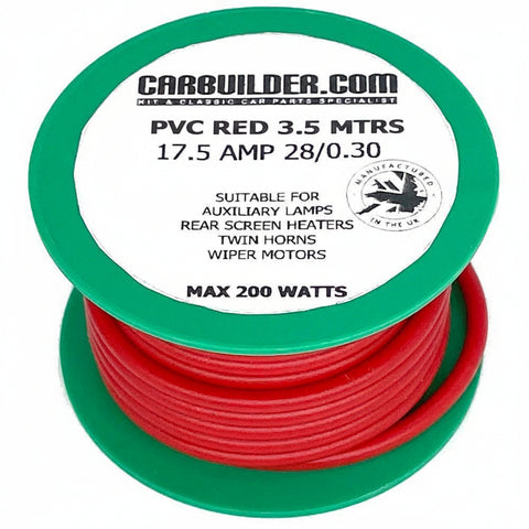 17 Amp Single 3.5 Metre Red Reel - Car Builder Solutions