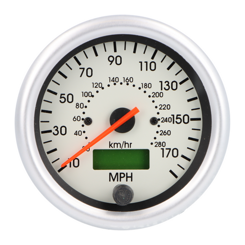 Smiths Telemetrix Digital 80mm 180mph Speedometer – 1/2 Anodised Aluminium Bezel - 12V