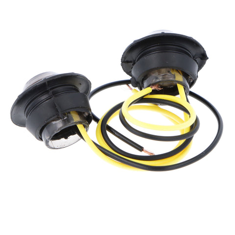 Micro 27mm Round Push in LED Side Repeaters PAIR