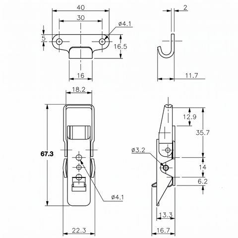 Latching Stainless Steel Over-Centre Fasteners - Car Builder Solutions