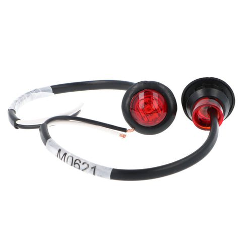 28mm LED Red Lens Red Light Pair