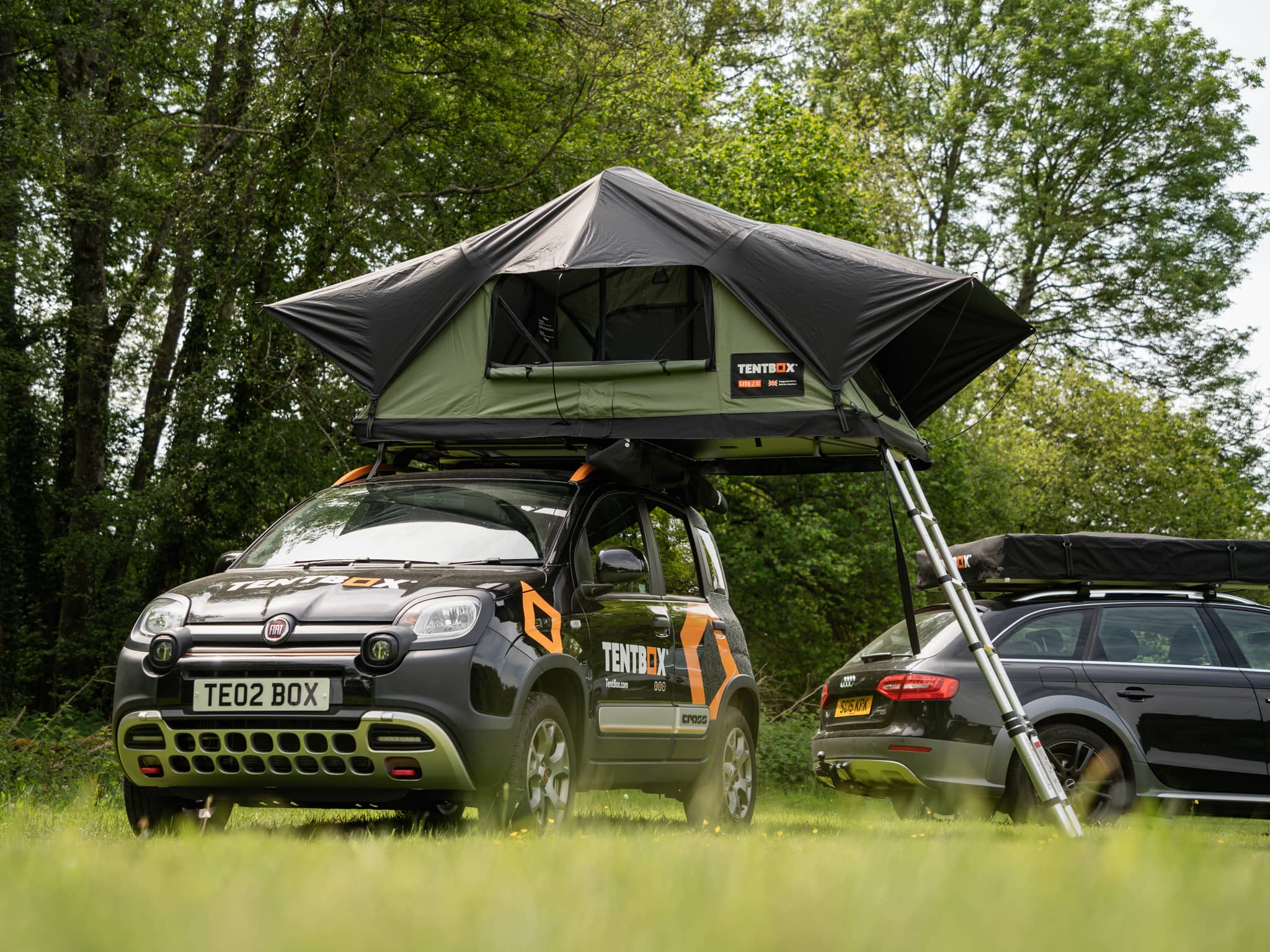 fiat panda 4x4 roof tent TentBox Lite XL Roof Tent – Car Builder Solutions