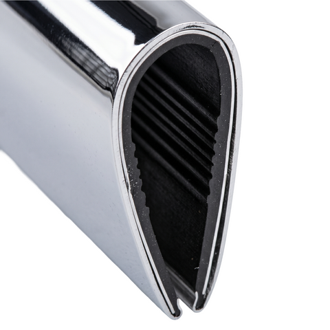 Brushed Stainless Effect Plastic 'U' Edge Trim 12mm x 5mm Per Metre - Car Builder Solutions