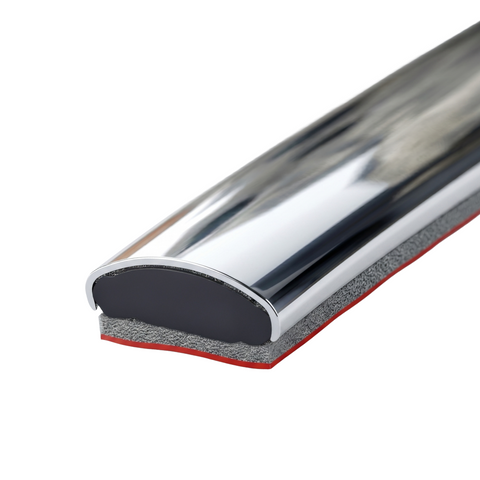 8mm x 3mm Chrome Flat Trim Per Metre