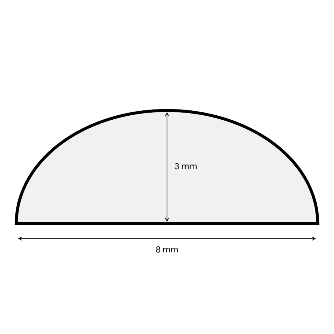 8mm x 3mm Chrome Flat Trim Per Metre - Car Builder Solutions