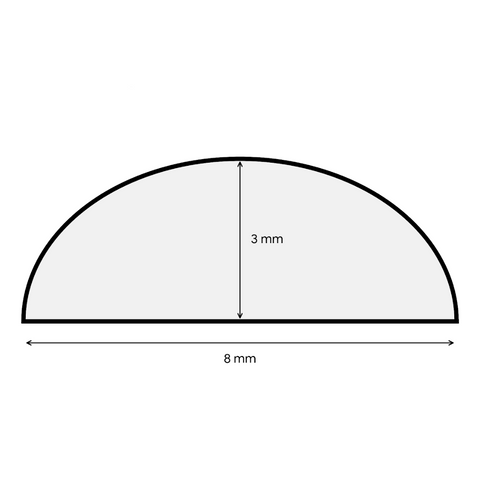8mm x 3mm Chrome Flat Trim Per Metre - Car Builder Solutions