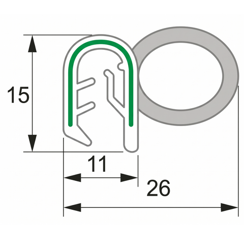 PVC Door Aperture Seal Per Metre - Car Builder Solutions