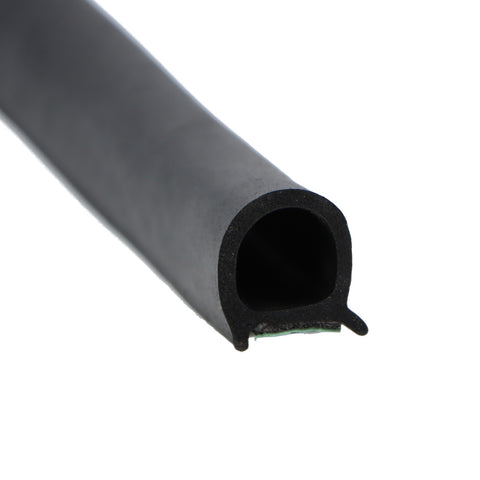16mm x 15mm Self Adhesive Neoprene 'Eared' Rubber 'D' Section Per Metre - Car Builder Solutions