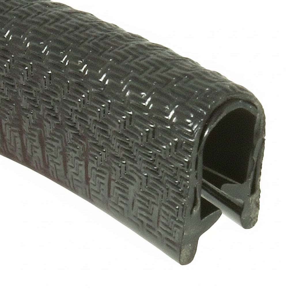 Embossed Black PVC Edge Trim 16mm x 11mm