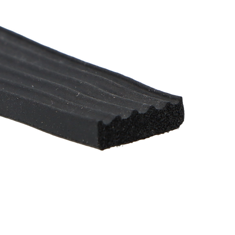 15 x 4mm Self Adhesive Ribbed Neoprene Sponge Strip Per Metre - Car Builder Solutions
