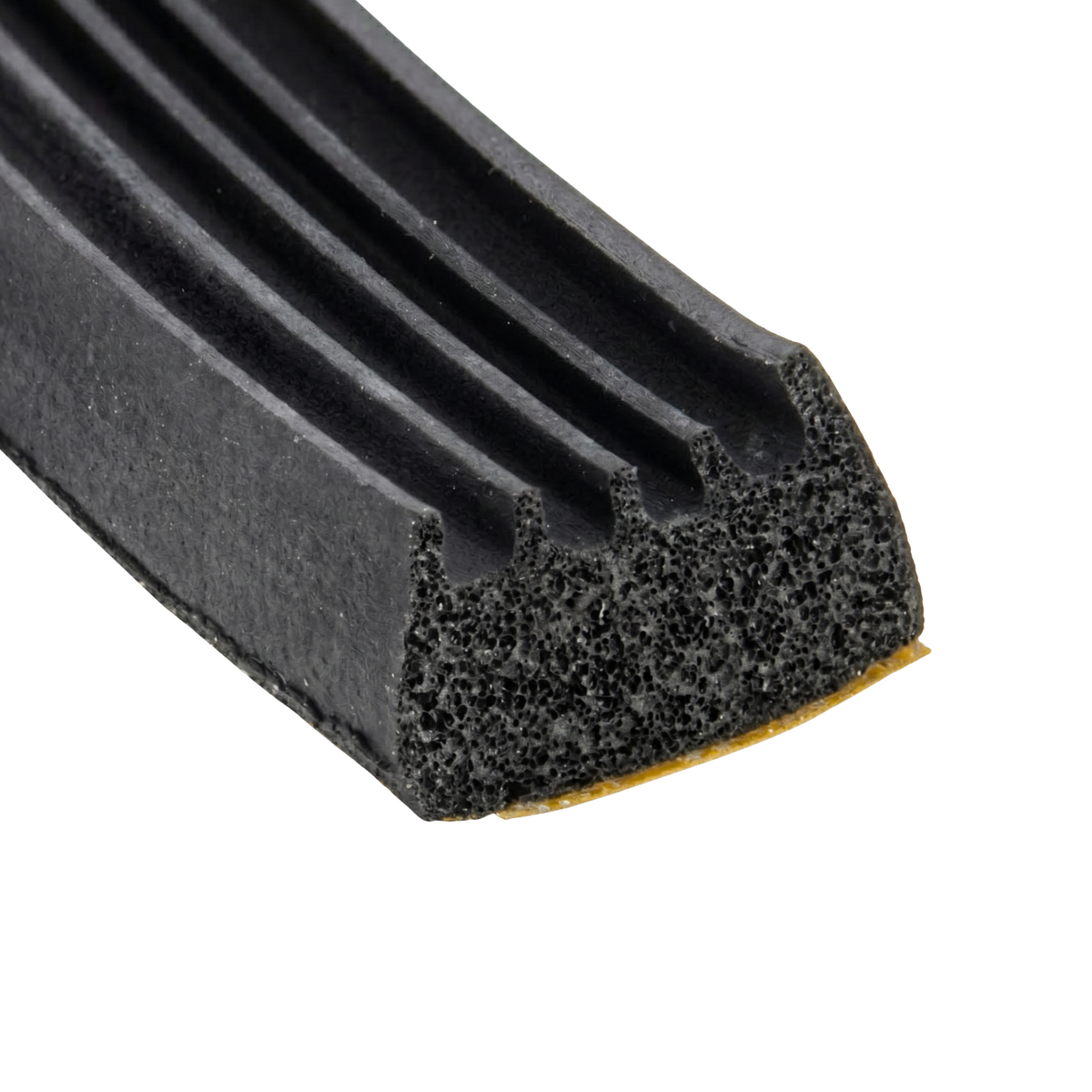 15 x 8mm Self Adhesive Ribbed Neoprene Sponge Strip Per Metre