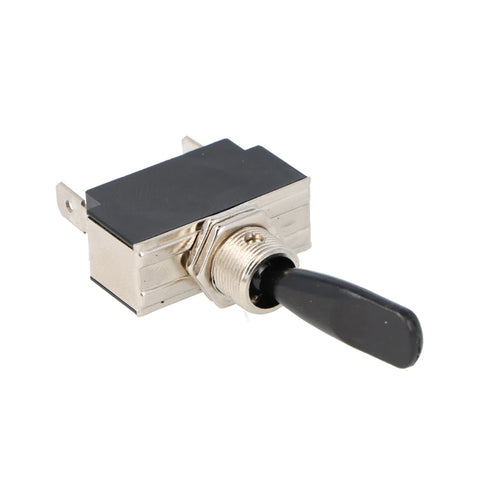 Black Lever Single Pole Toggle   Off-Momentary   (Spring Return)
