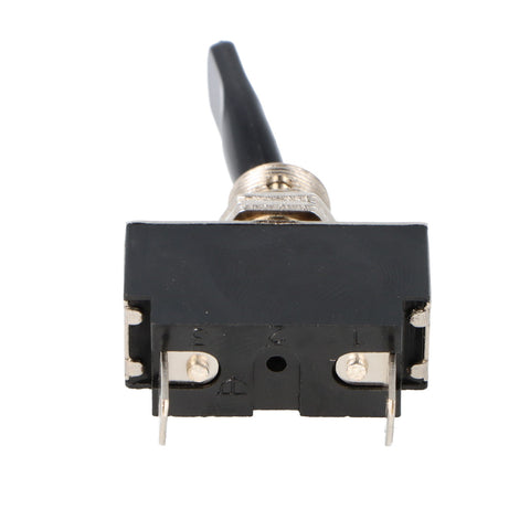 Black Lever Single Pole Toggle   Off-Momentary   (Spring Return)