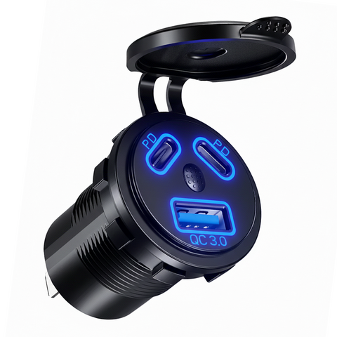 Multi USB-Illuminated Power Outlet Socket