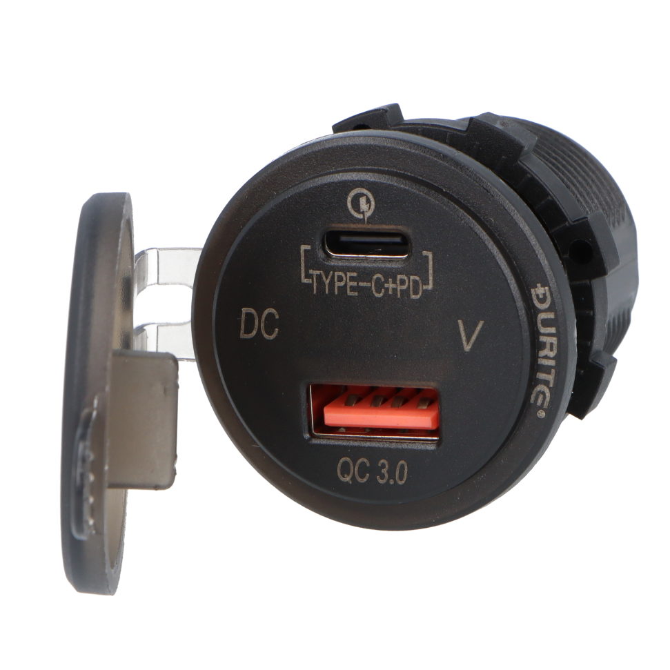 USB-C PD (Power Delivery) and USB -A Fast Charging Twin Socket - Car Builder Solutions
