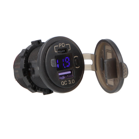 USB-C PD and USB -A TWIN CHARGING SOCKET #USBSKT8 Car Builder Solutions