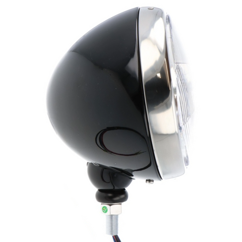 Classic 7" Headlamp Black with Stainless Rim