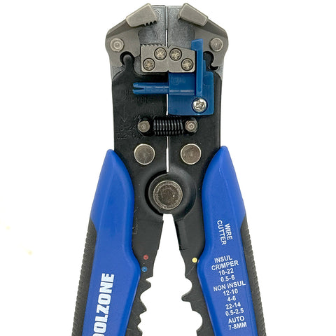 Automatic Wire Stripper With Wire Cutter and Crimping Jaws