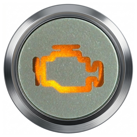 Flush Bezel Chrome LED Warning Light ENGINE - Car Builder Solutions