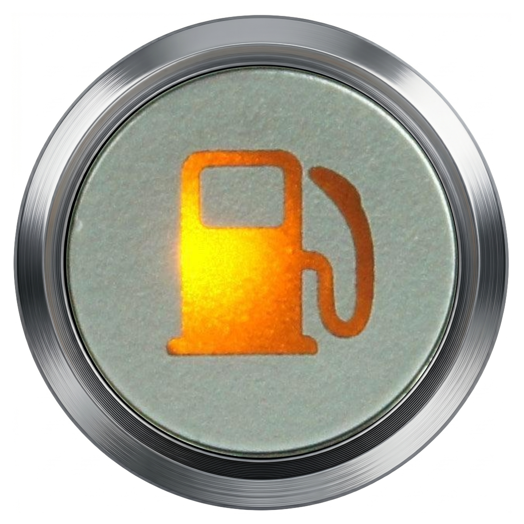 Flush Bezel Chrome LED Warning Light FUEL - Car Builder Solutions