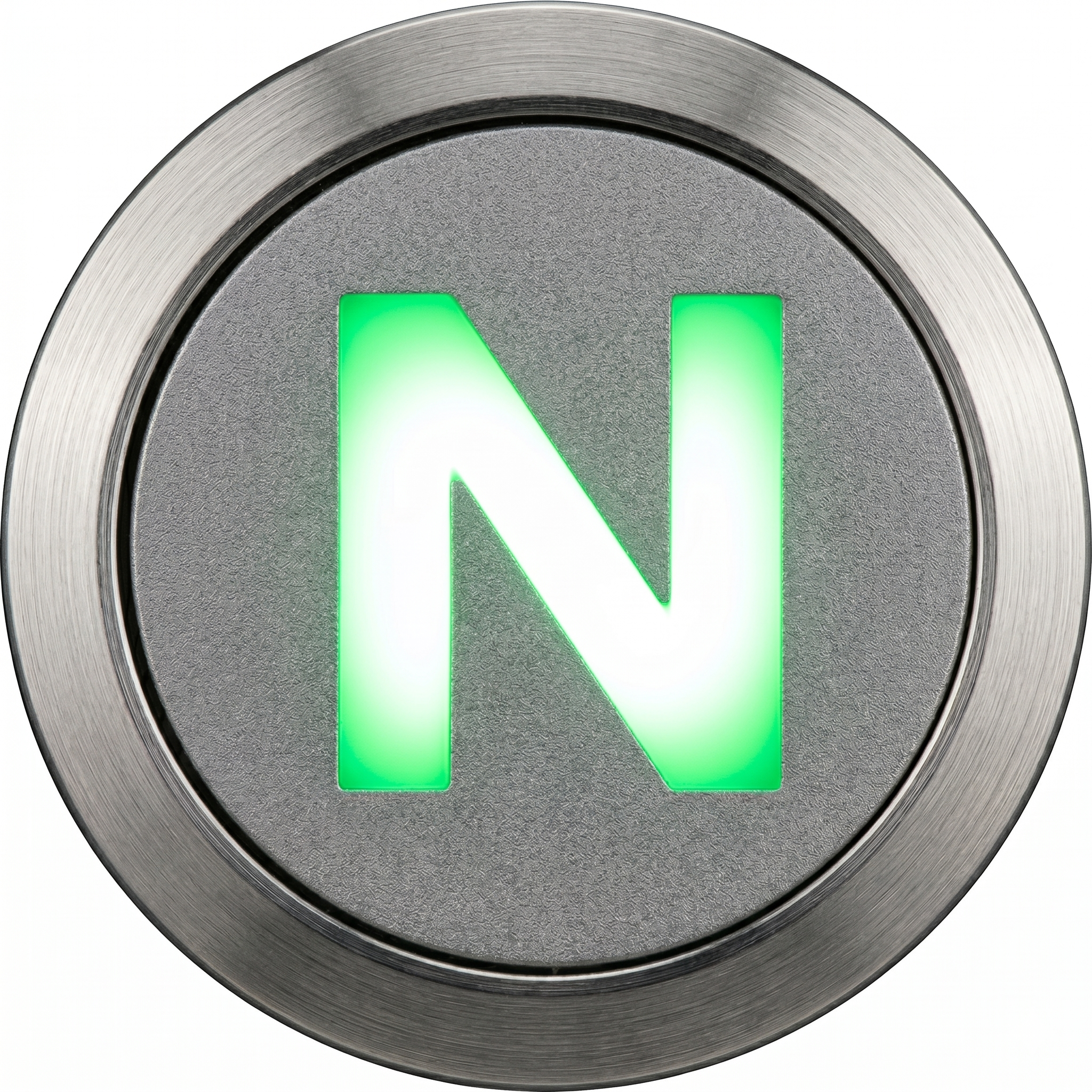 Flush Bezel Chrome LED Warning Light Neutral - Car Builder Solutions