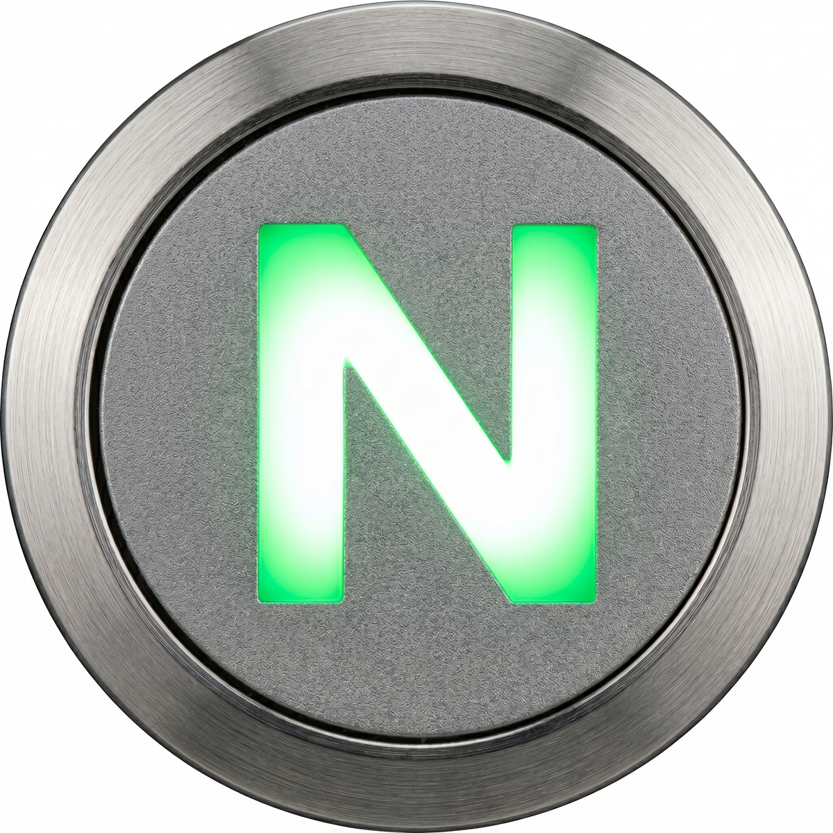 Flush Bezel Chrome LED Warning Light Neutral - Car Builder Solutions