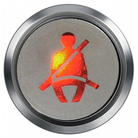 Flush Bezel Chrome LED Warning Light Seat Belt - Car Builder Solutions