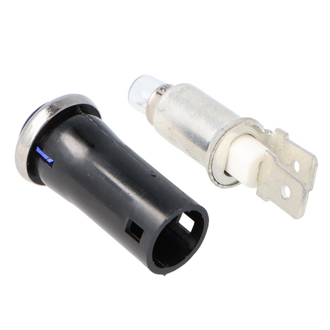 Small Blacked Chrome Bezel Blue Warning Light - Car Builder Solutions