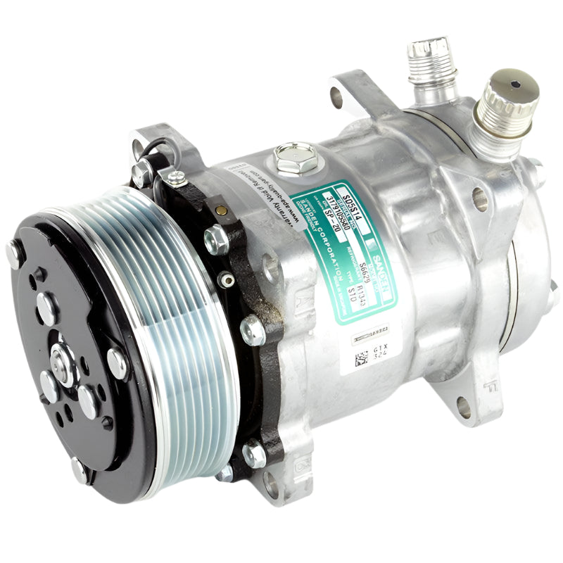 Universal Air Conditioning Compressor 'Poly V' Drive belt and side unions - Car Builder Solutions