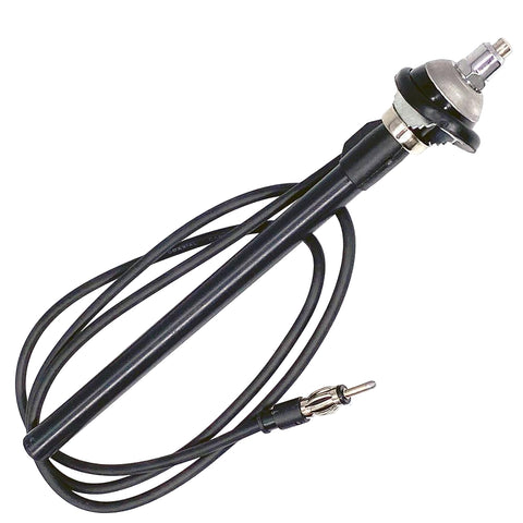 Classic Car Roof Mount Antenna – Stainless Steel Chrome Flexible Aerial For AM/FM Radio, Universal Fit