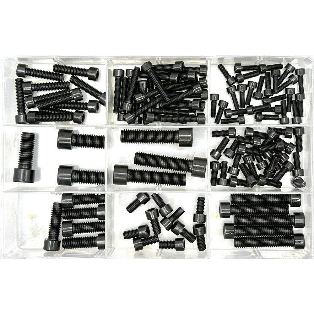 106 Piece Black Hex Cap Head Bolts Pack - Car Builder Solutions