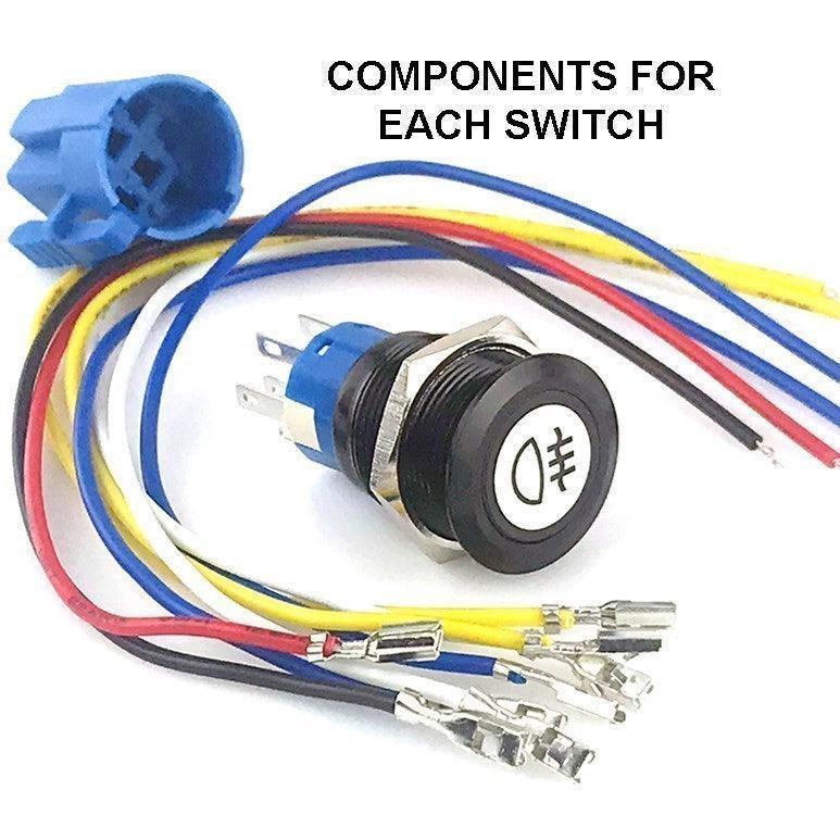 Brake Test Switch Illuminated Black Bezel - Car Builder Solutions