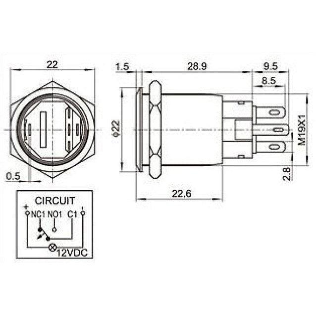 Fan Switch Illuminated Black Bezel - Car Builder Solutions