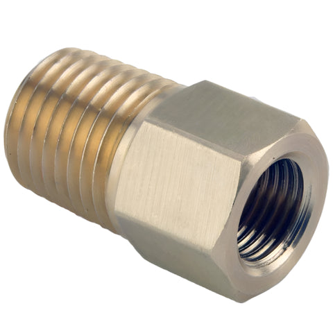 Brass Union 1/4" NPT male to M10 x 1mm female