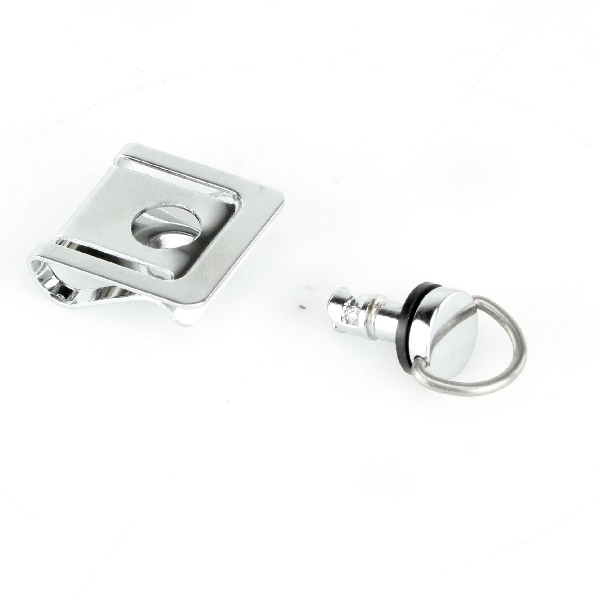 Chrome Quarter Turn Fastener for 4mm Top Panels - Car Builder Solutions