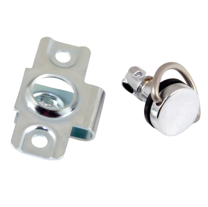 Chrome Quarter Turn Fastener With Rivets For 7mm Top Panels - Car Builder Solutions