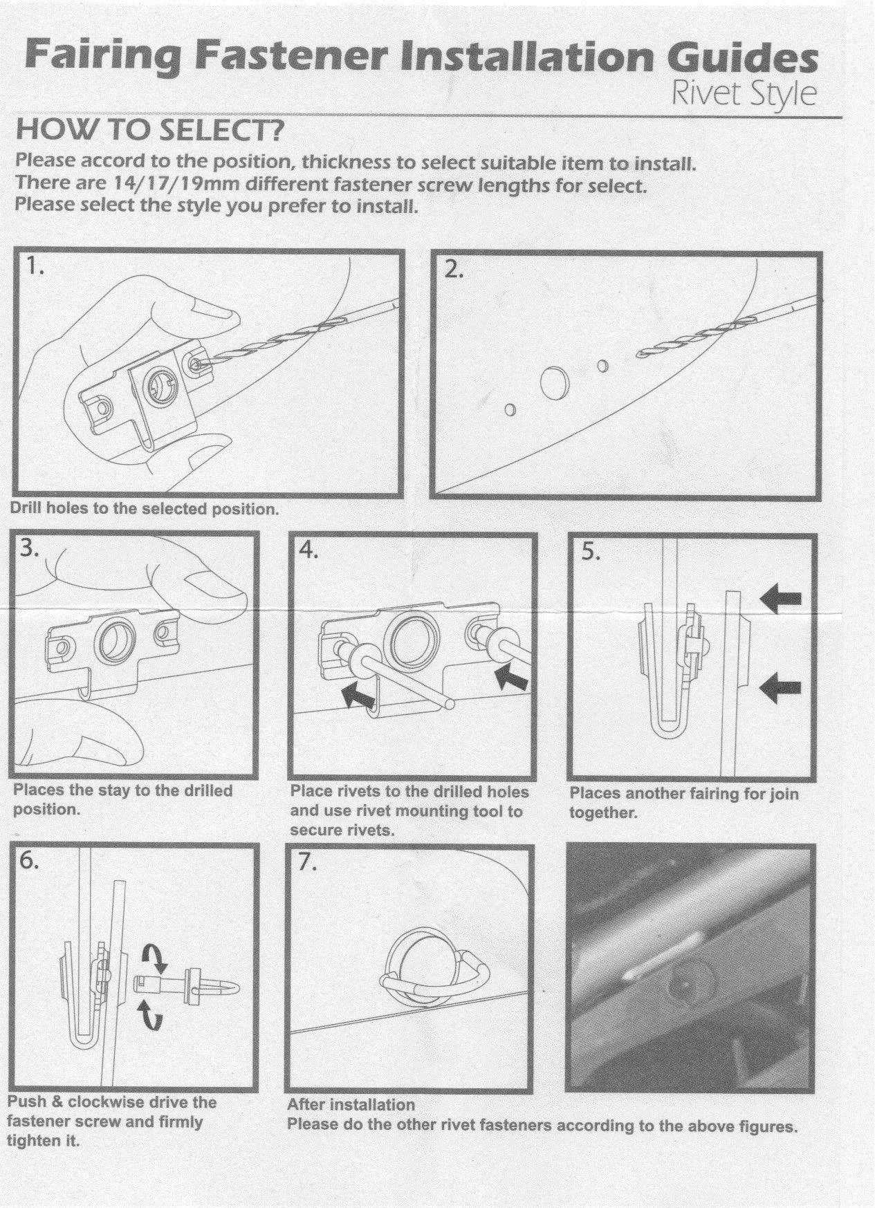 Chrome Quarter Turn Fastener With Rivets For 7mm Top Panels - Car Builder Solutions