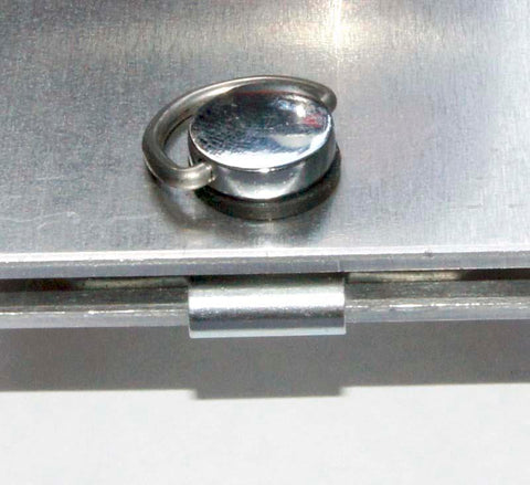 Chrome Quarter Turn Fastener With Rivets For 7mm Top Panels - Car Builder Solutions