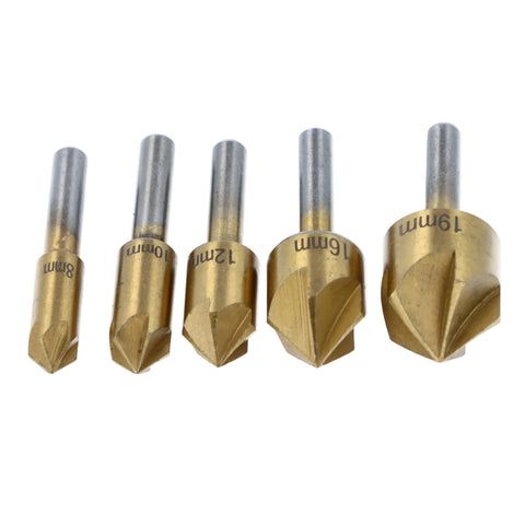 5 Piece HSS Countersink set 82° Car Builder Solutions