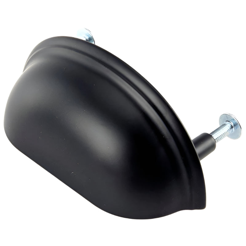 Satin Black Powder Coated Diecast Metal 'D' Pull Handle - Car Builder Solutions