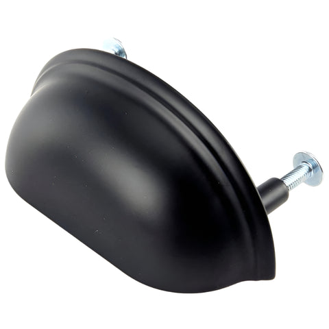 Satin Black Powder Coated Diecast Metal 'D' Pull Handle - Car Builder Solutions