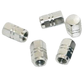 Tyre Dust Caps Silver Pack Of 5 - Car Builder Solutions