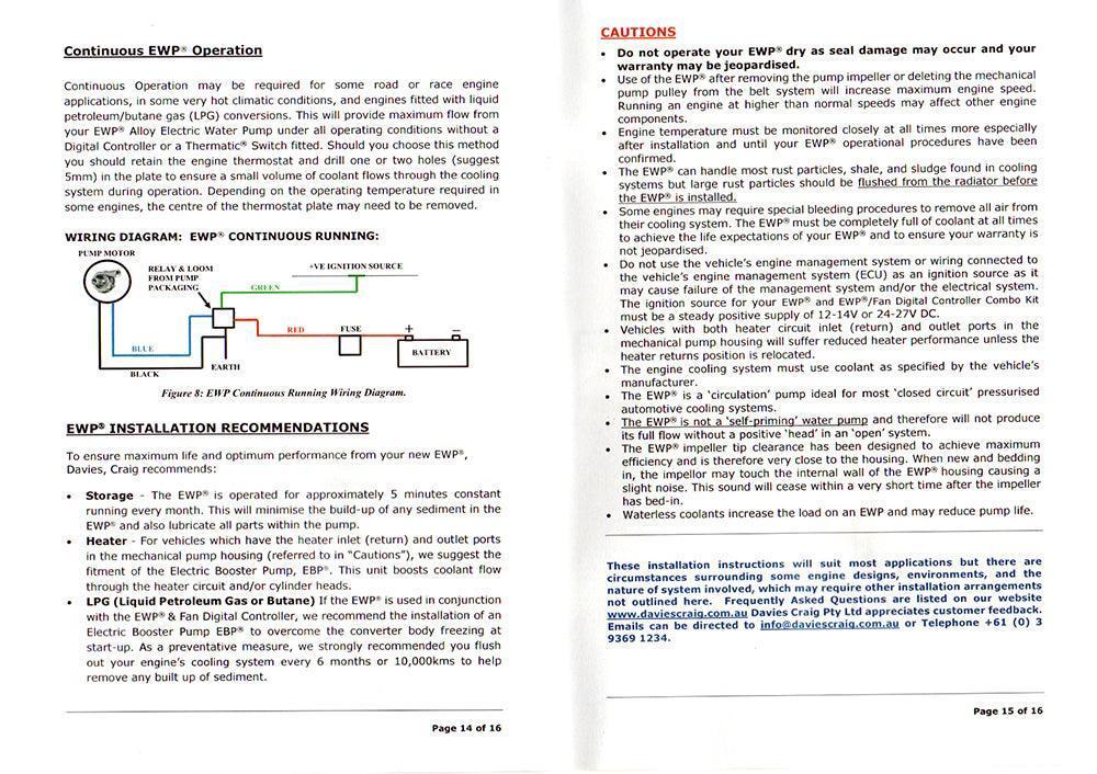 Electric Water Pump 115 L/Min and Digital Controller Kit - Car Builder Solutions