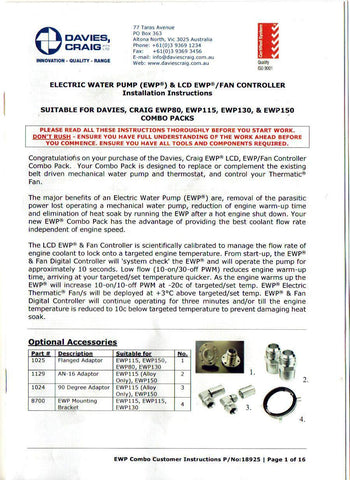 Electric Water Pump 115 L/Min and Digital Controller Kit - Car Builder Solutions