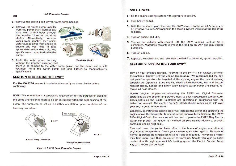 Electric Water Pump 115 L/Min and Digital Controller Kit - Car Builder Solutions