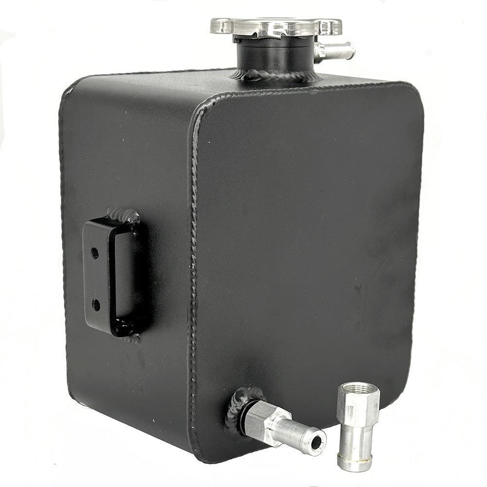 2 Litre Black Aluminium Expansion / Overflow Tank - Car Builder Solutions