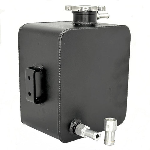 2 Litre Black Aluminium Expansion / Overflow Tank - Car Builder Solutions